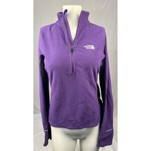 The North Face Flight Series Womens Purple Black Fleece 1/4 Zip Pullover Small